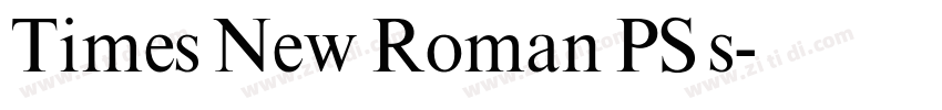 Times New Roman PS s字体转换